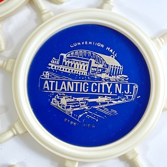 Atlantic City ‘Convention Hall’ Nautical Themed Souvenir Coasters ~ Set of 6 - Picture 7 of 11